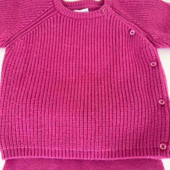 Splendid Baby Girl Pink Knit Sweater & Legging Set 6–12M Minimalist Aesthetic - Picture 3 of 6